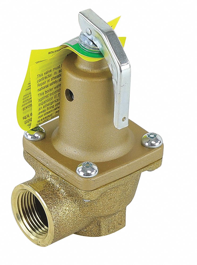 Pressure Relief Valve: FNPTF x FNPTF, 3/4 in x 3/4 in, Copper Silicon Alloy