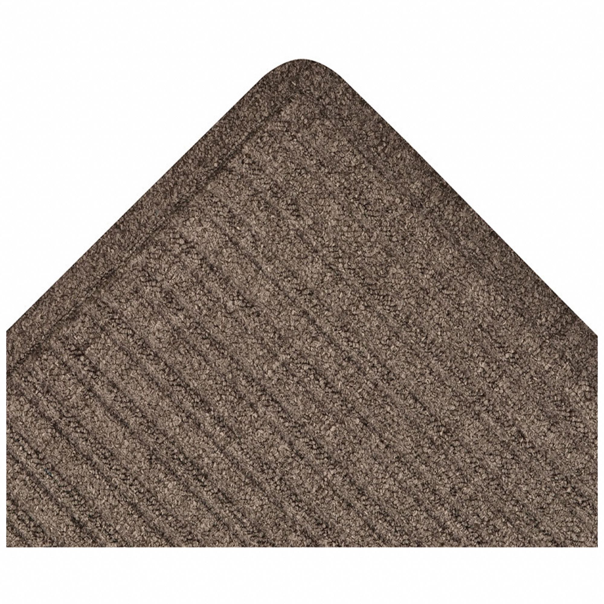 ENTRANCE MAT, RIBBED, INDOOR/OUTDOOR, HEAVY, 2 X 3 FT, ⅜ IN THICK, PP/RUBBER, GREY