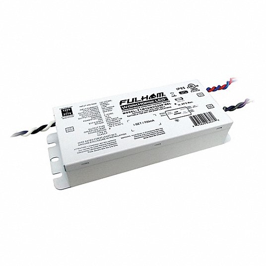 Fulham Lighting T1M1UNV210P60L Workhorse Extreme-Single Channel-0-10V Dimming LED Driver-Universal Voltage Input-Programmable 500mA to 2100mA Constant Current Output