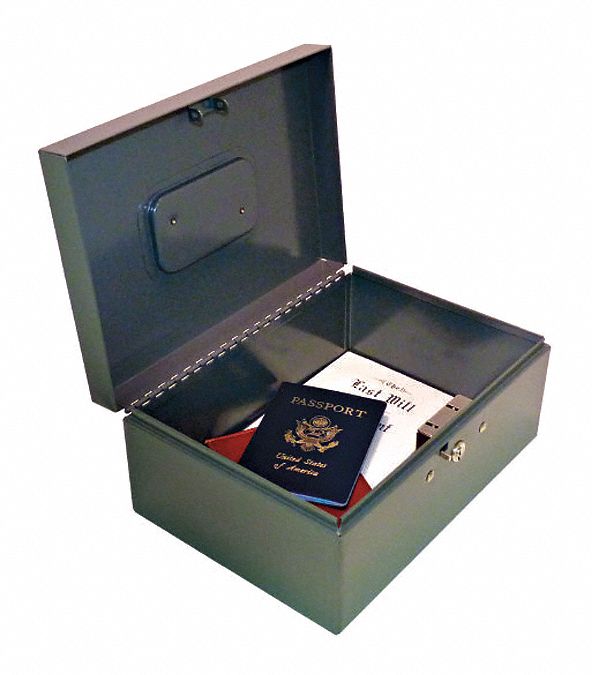 MMF INDUSTRIES Security Box, Heavy Duty, Locking 162L33221F92GRA Grainger