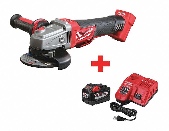 Milwaukee 5 In M18 Tm Fuel Cordless Angle Grinder Kit 18 0 Voltage 8500 No Load Rpm Battery Included 162p69 27 48 59 10 Grainger