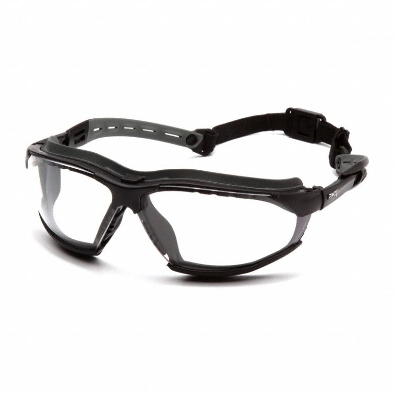 Safety Glasses, Black Frame, Clear Lens