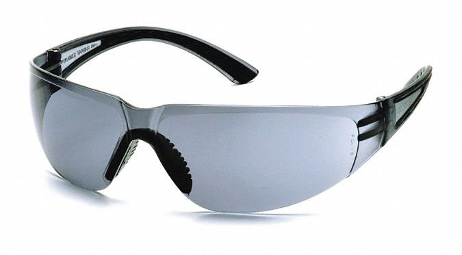 Safety Glasses, Frameless, Gray Lens