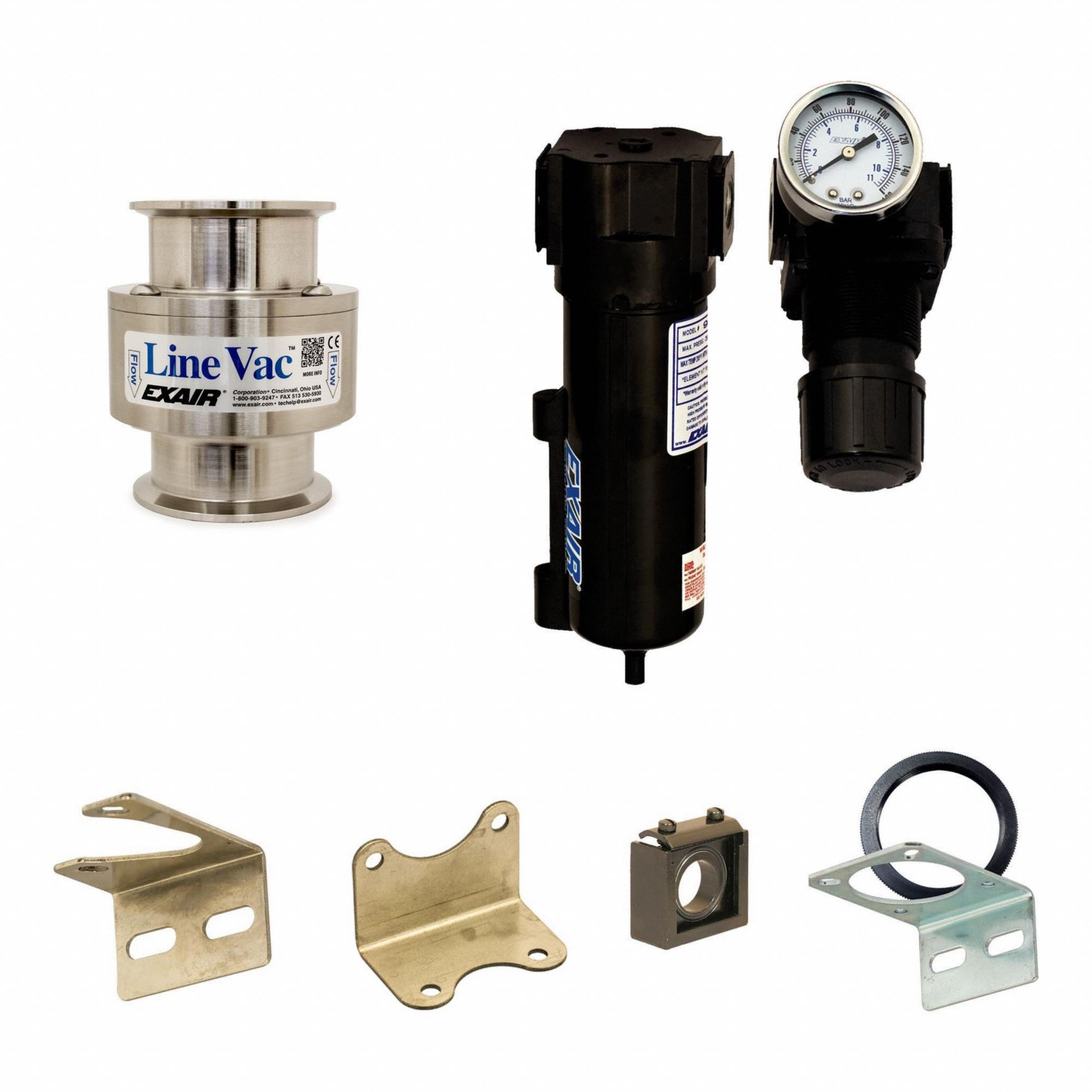 Vacuum Conveyor Kit: For 2 1/2 in Hose I.D., 2 1/4 in Vacuum ID, 3 3/4 in Vacuum OD