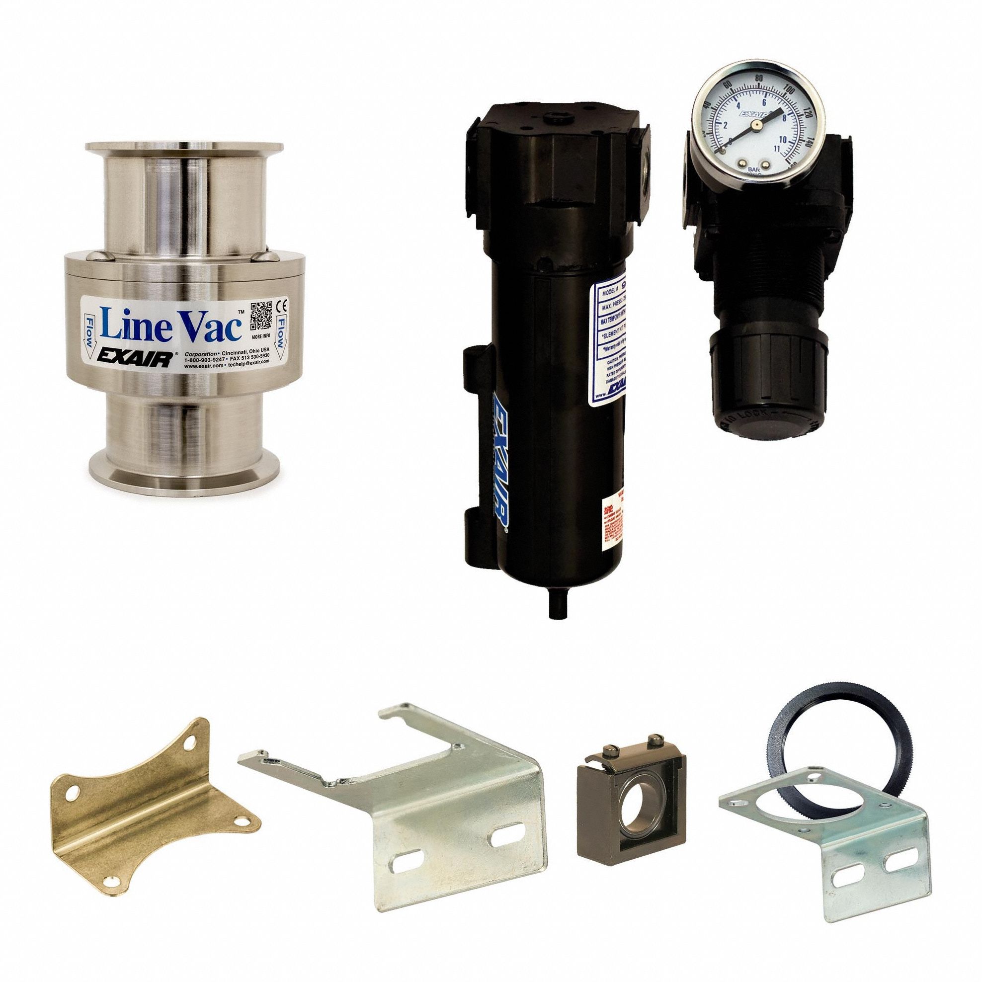 Vacuum Conveyor Kit: For 3 in Hose I.D., 2 3/4 in Vacuum ID, 4 1/4 in Vacuum OD