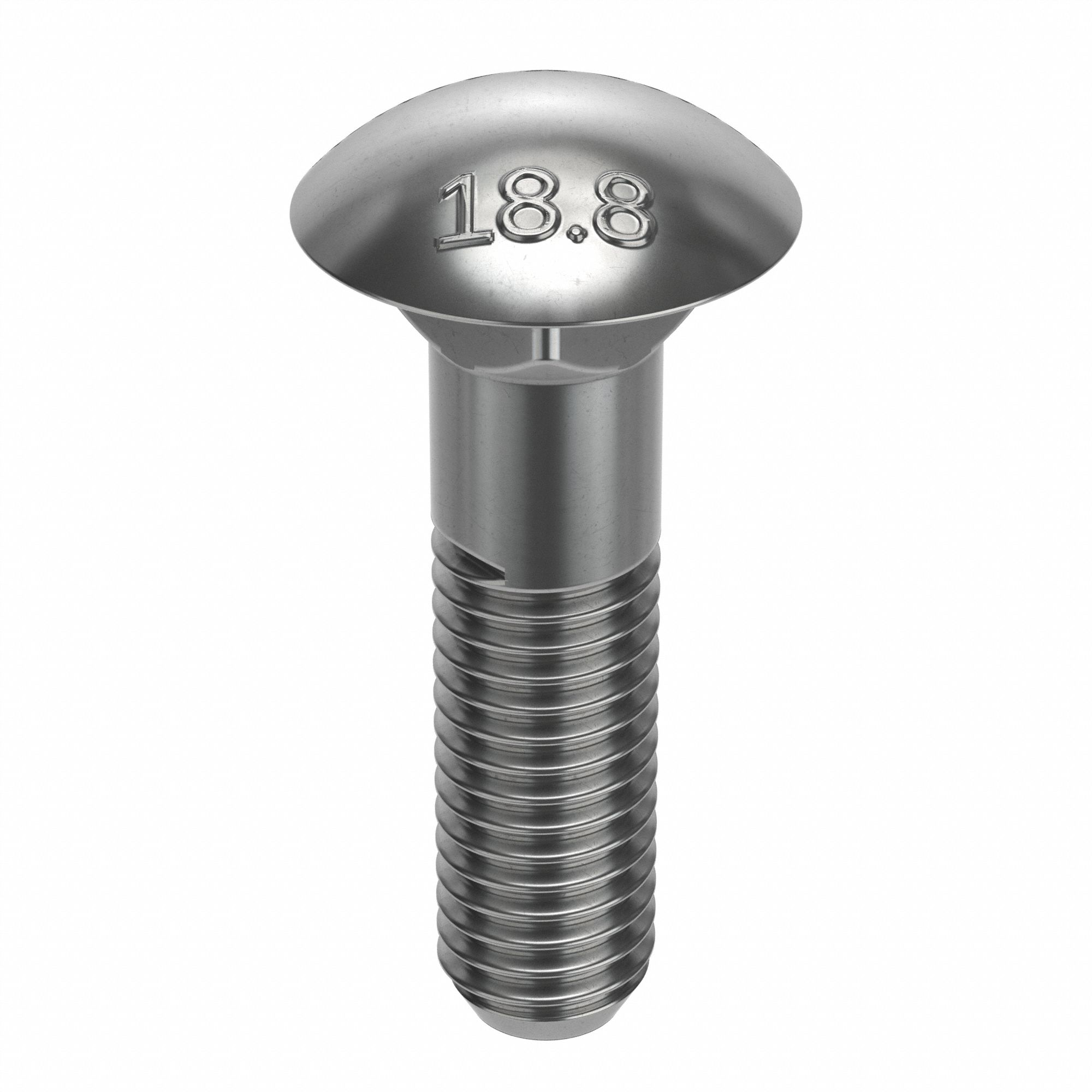 CARRIAGE BOLT, SQUARE, 18-8 STAINLESS STEEL, PLAIN FINISH, ½