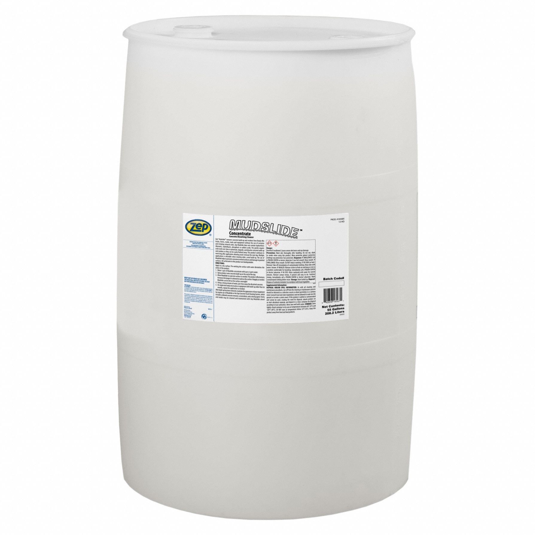 NETTOYANT P/SOLS BETON, 55 GAL, TRANSP.