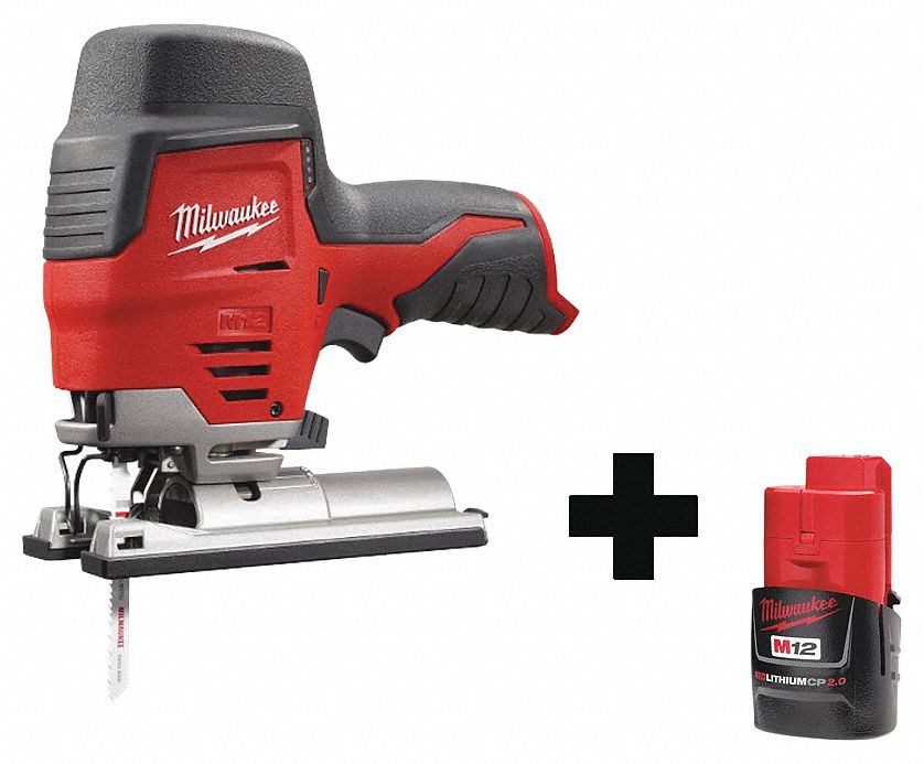 MILWAUKEE Jig Saw Kit, 12V DC, Barrel Grip, Blade Shank Type TShank