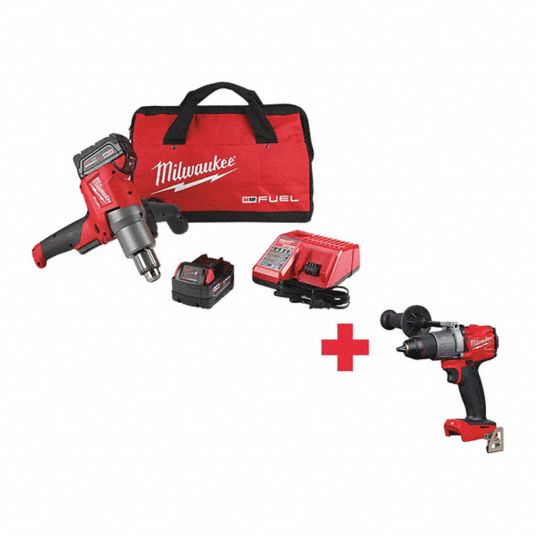 MILWAUKEE Mud Mixer, Cordless Hammer Drill/Driver 165FT8281022 2804