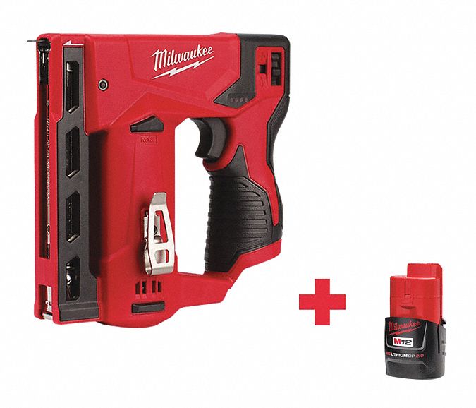 MILWAUKEE Cordless, Staple Gun, 12V DC 165FZ3244720 48112420