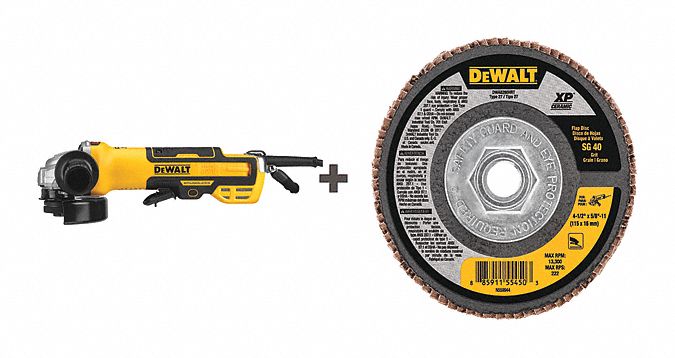 Angle Grinder, 5" Wheel Dia., Tool 14" L