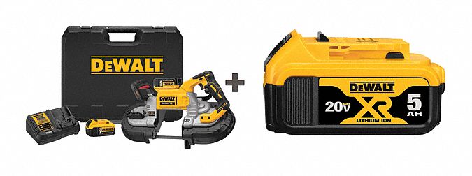 Band Saw: 44 7/8 in Blade Lg, 5 in Cutting Lg - Max, 4 3/4 in Cutting Wd - Max, Brushless