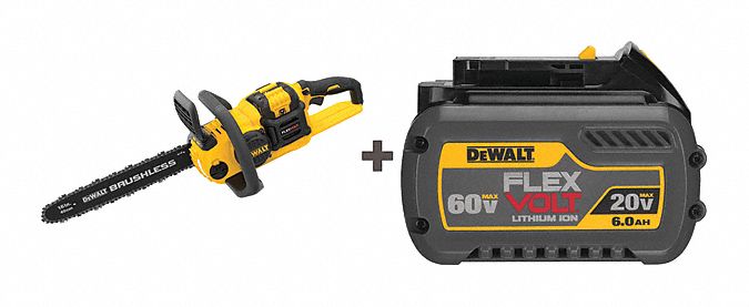 DEWALT Battery Powered 16 in Bar Lg Cordless Chain Saw Kit