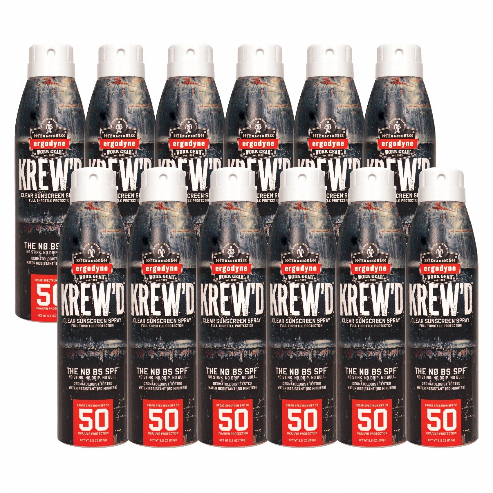 Sunscreen: 50 SPF, Spray, 5.5 oz, 12 PK