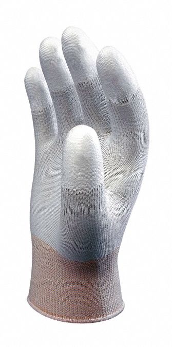 Coated Gloves, White, M, PR