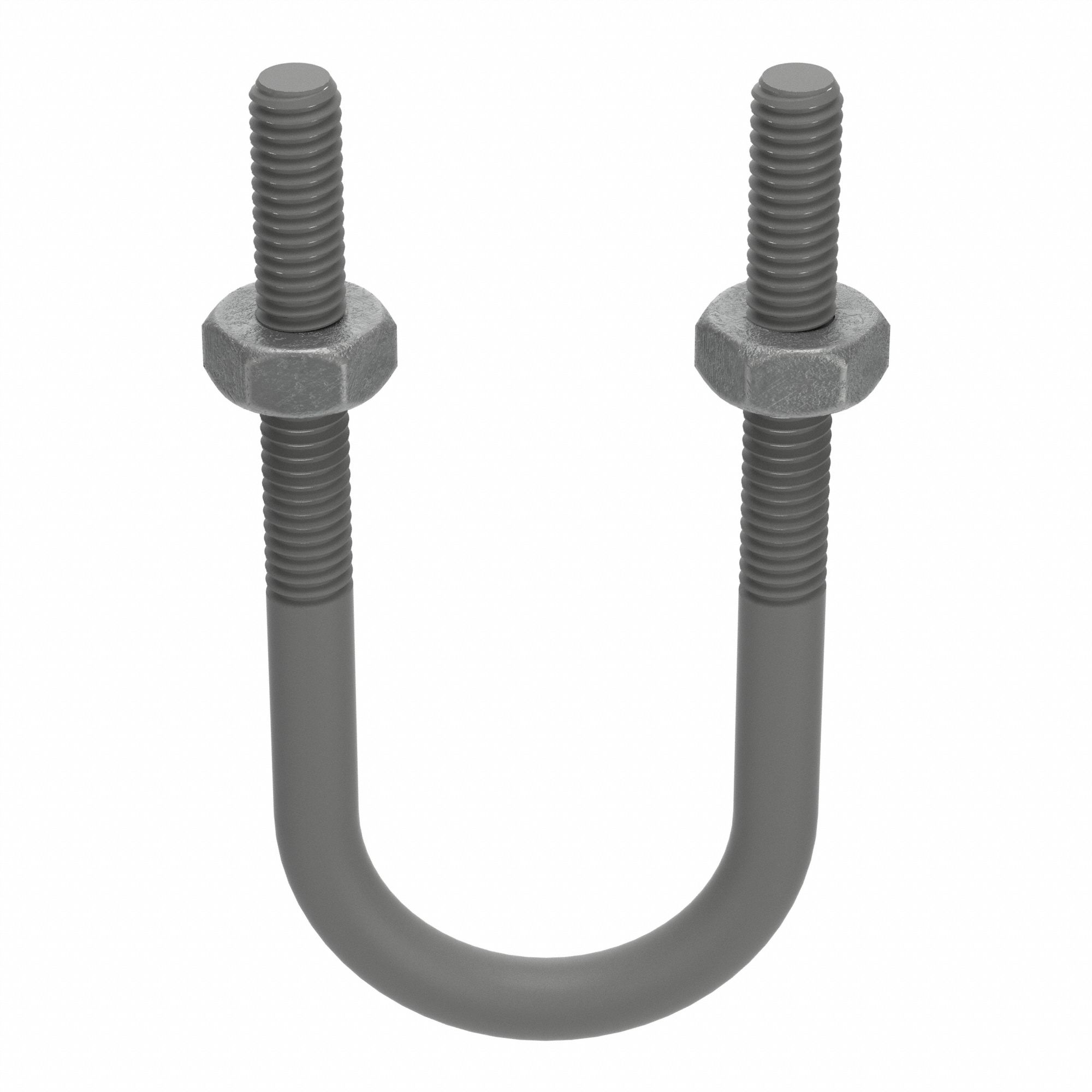Standard U-Bolt: 1/4"-20 Thread Size, For Pipe Size 1 1/4 in, 3 in Inside Ht, Steel, 10 PK