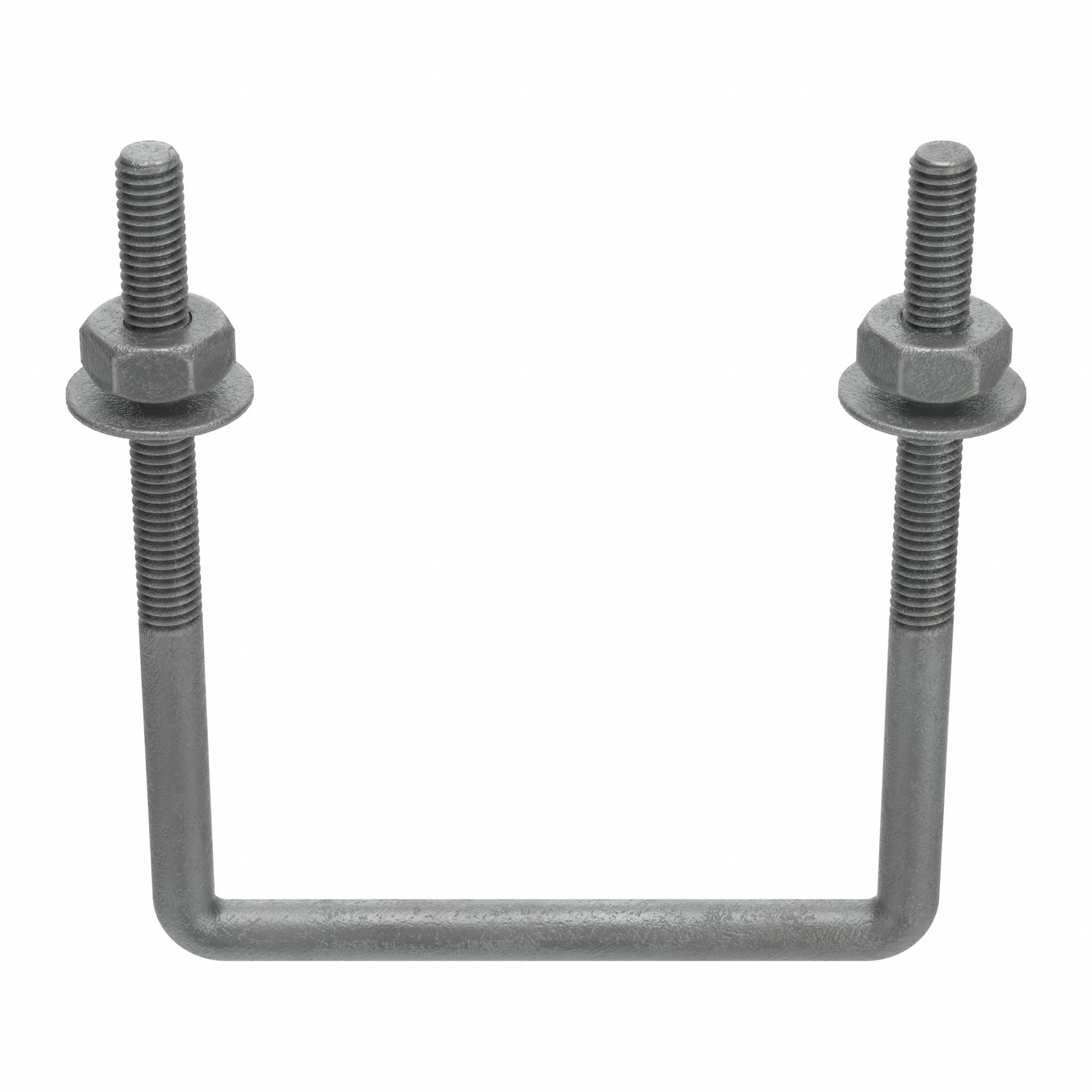 SQUARE U-BOLT, STEEL, HOT DIPPED GALVANIZED, ⅜