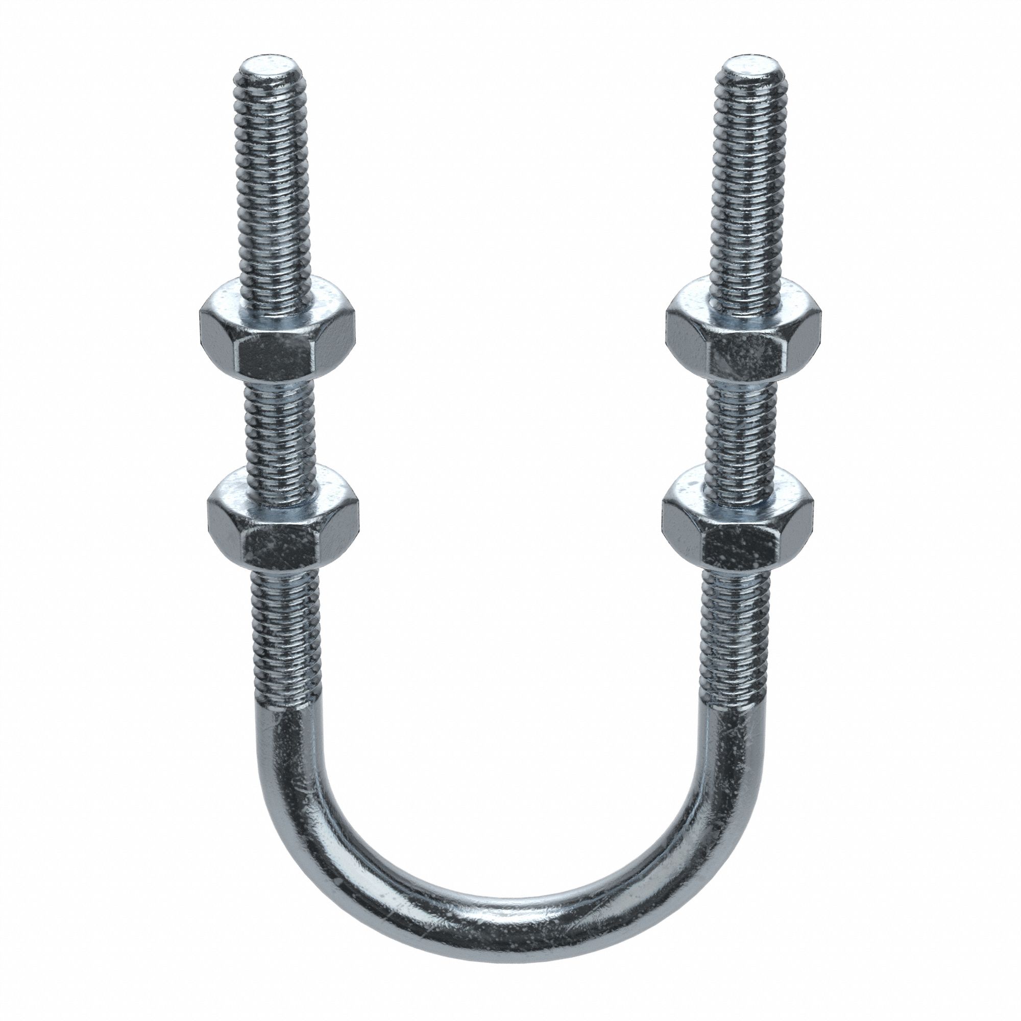 STANDARD U-BOLT, STEEL, ZINC PLATED, ⅜"-16 THREAD, 1⅜ IN INSIDE W/DIA, COARSE, 5 PK
