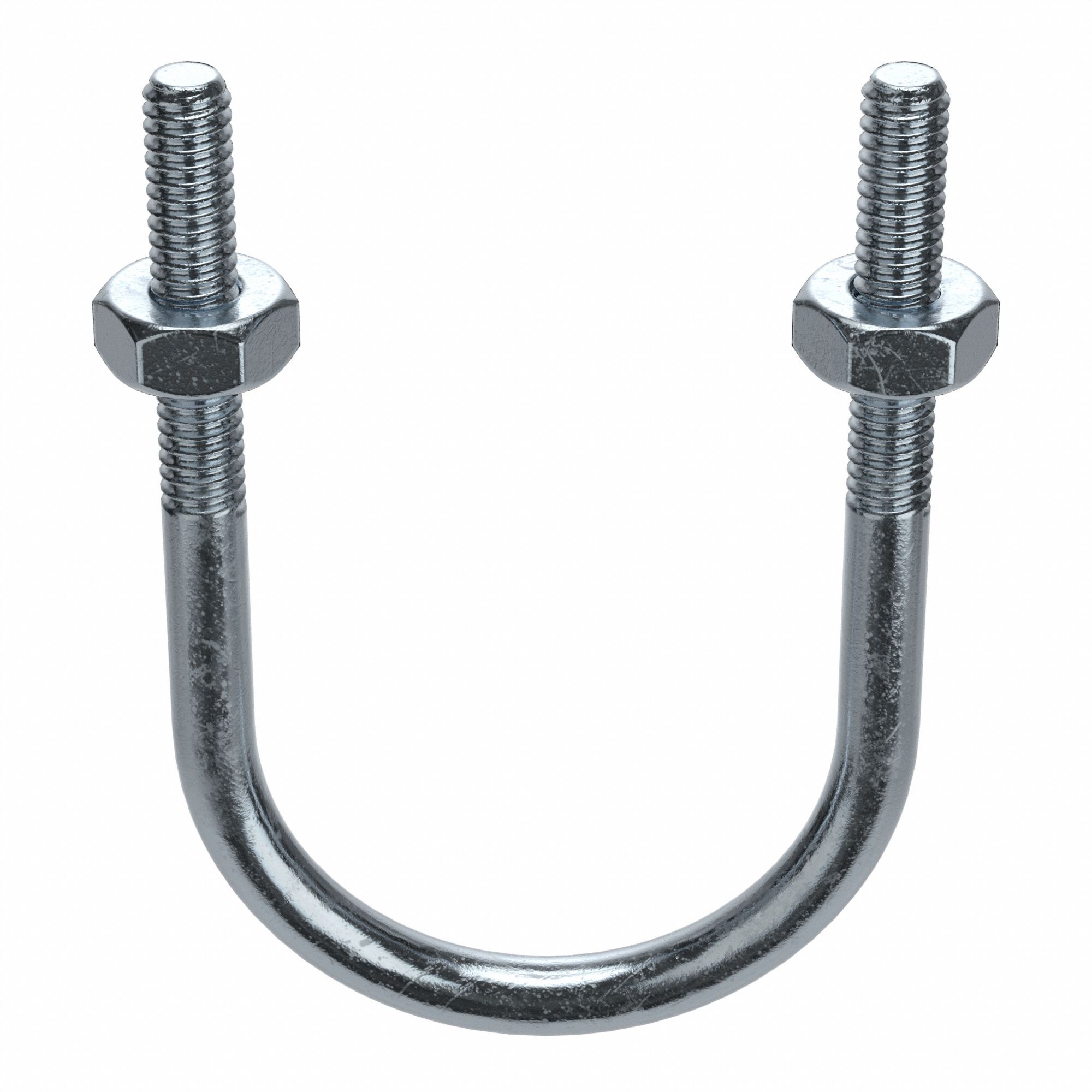 STANDARD U-BOLT, STEEL, ZINC PLATED, ¼