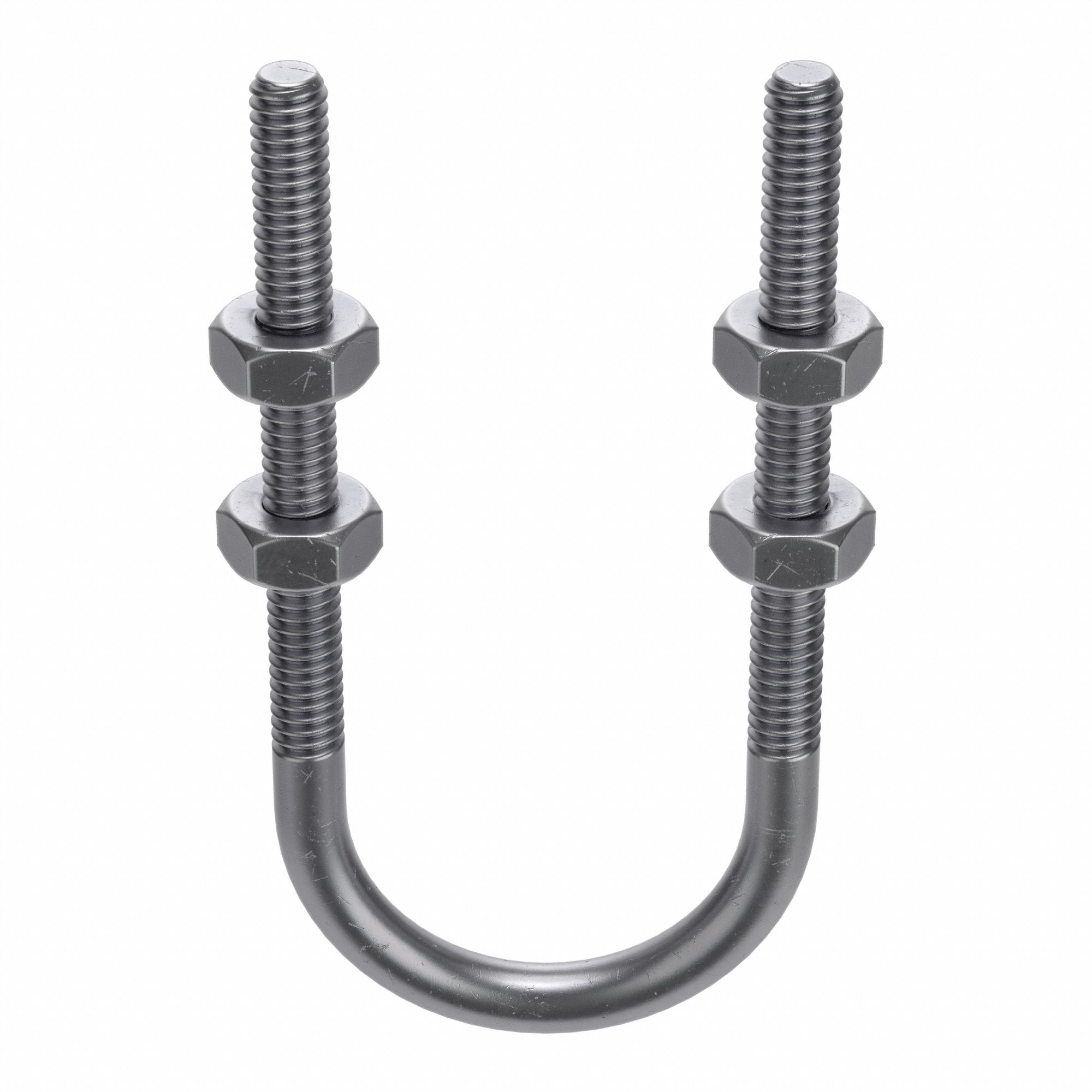 STANDARD U-BOLT, STEEL, PLAIN FINISH, ⅜