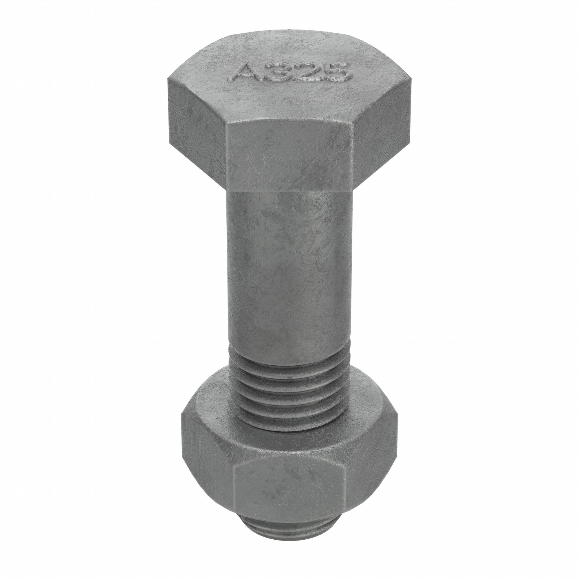 STRUCTURAL BOLT, STEEL, A325 TYPE 1, HOT DIPPED GALVANIZED, ⅞"-9 THREAD, WITH NUT, 3¼ IN L, 5 PK