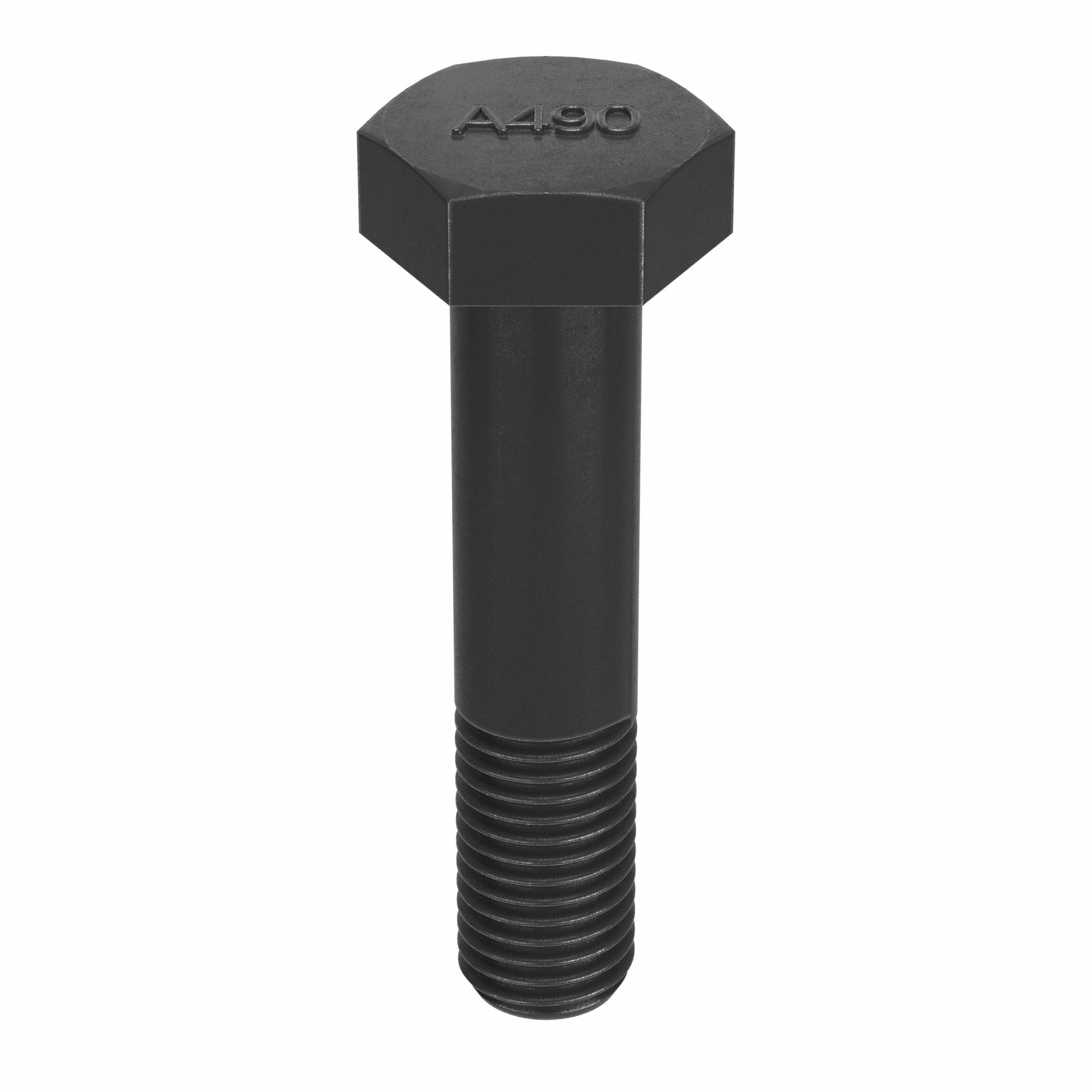 STRUCTURAL BOLT, STEEL, A490 TYPE 1, BLACK OXIDE, ⅝"-11 THREAD, 4 IN L, HRC33 TO 38, 10 PK