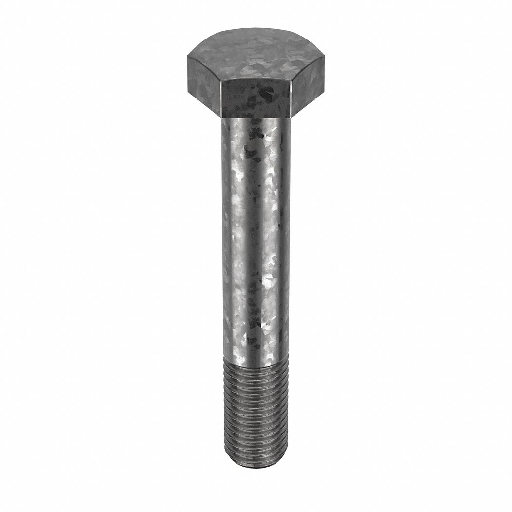 Structural Bolt: Steel, Class 10.9, Hot Dipped Galvanized, M12-1.75 Thread Size, 100 mm lg, 50 PK