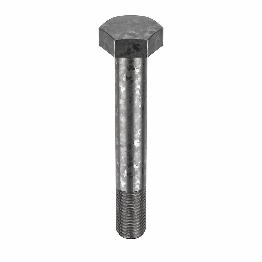 STRUCTURAL BOLT, STEEL, CLASS 10.9, HOT DIPPED GALVANIZED, M20-2.50 THREAD, 110MM L, 25 PK