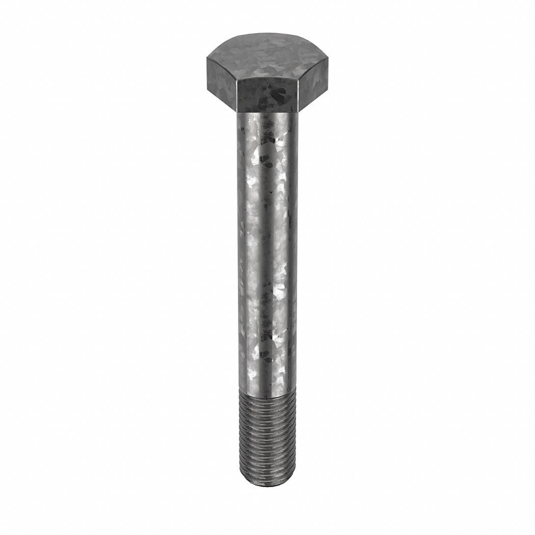 STRUCTURAL BOLT, STEEL, CLASS 10.9, HOT DIPPED GALVANIZED, M20-2.50 THREAD, 140MM L, 25 PK