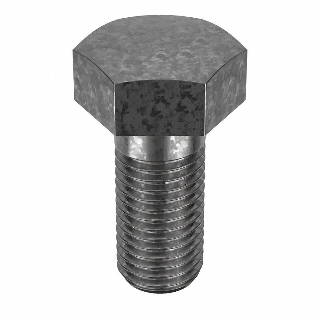 Structural Bolt: Steel, Class 10.9, Hot Dipped Galvanized, M12-1.75 Thread Size, 45 mm lg, 100 PK