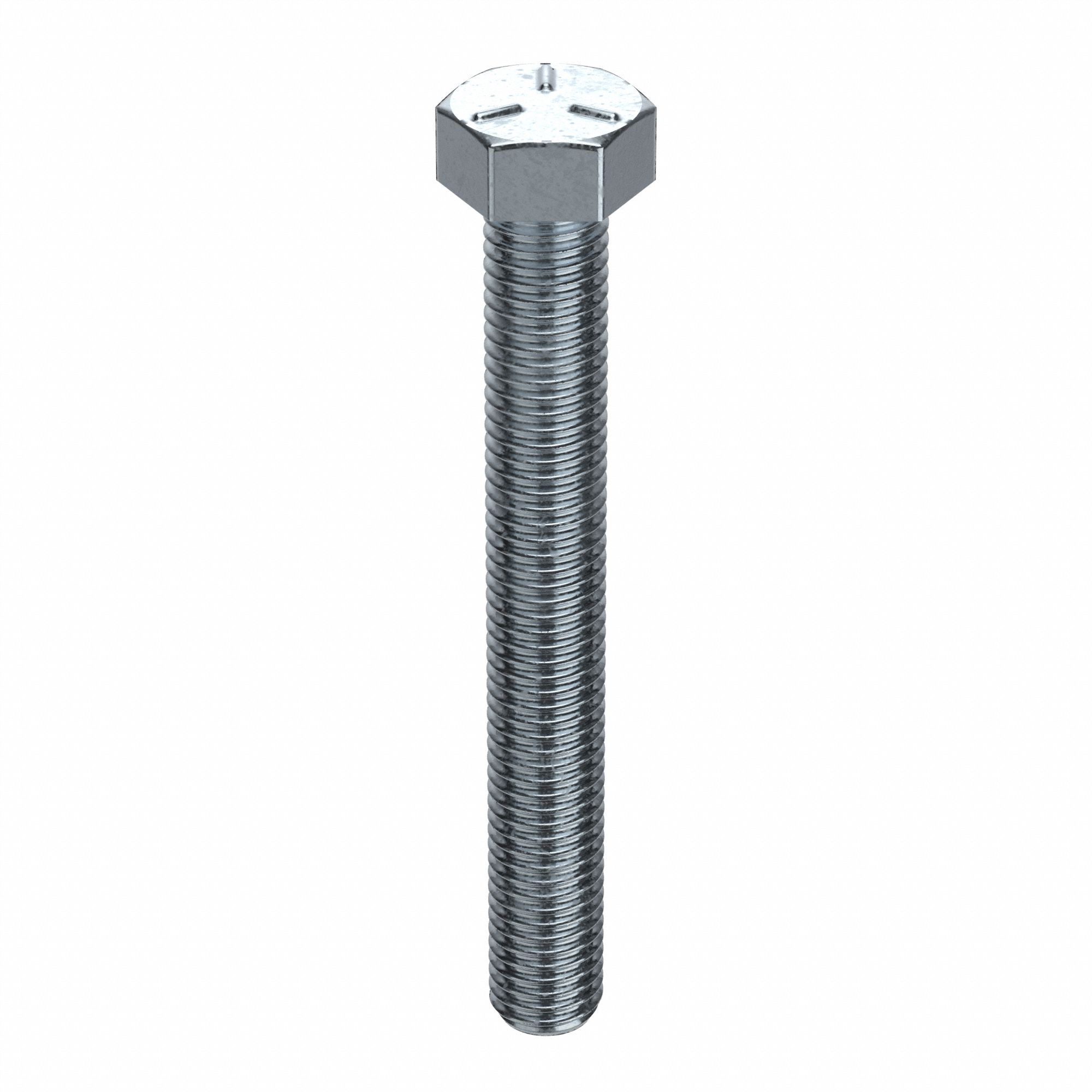 Hex Tap Bolt: Steel, Grade 5, Zinc Plated, 1/2"-13, Coarse, 4 1/2 in lg, Globally Sourced, 5 PK