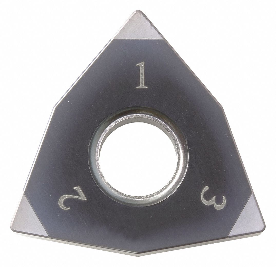 Trigon Turning Insert,Grade CBN, Grainger