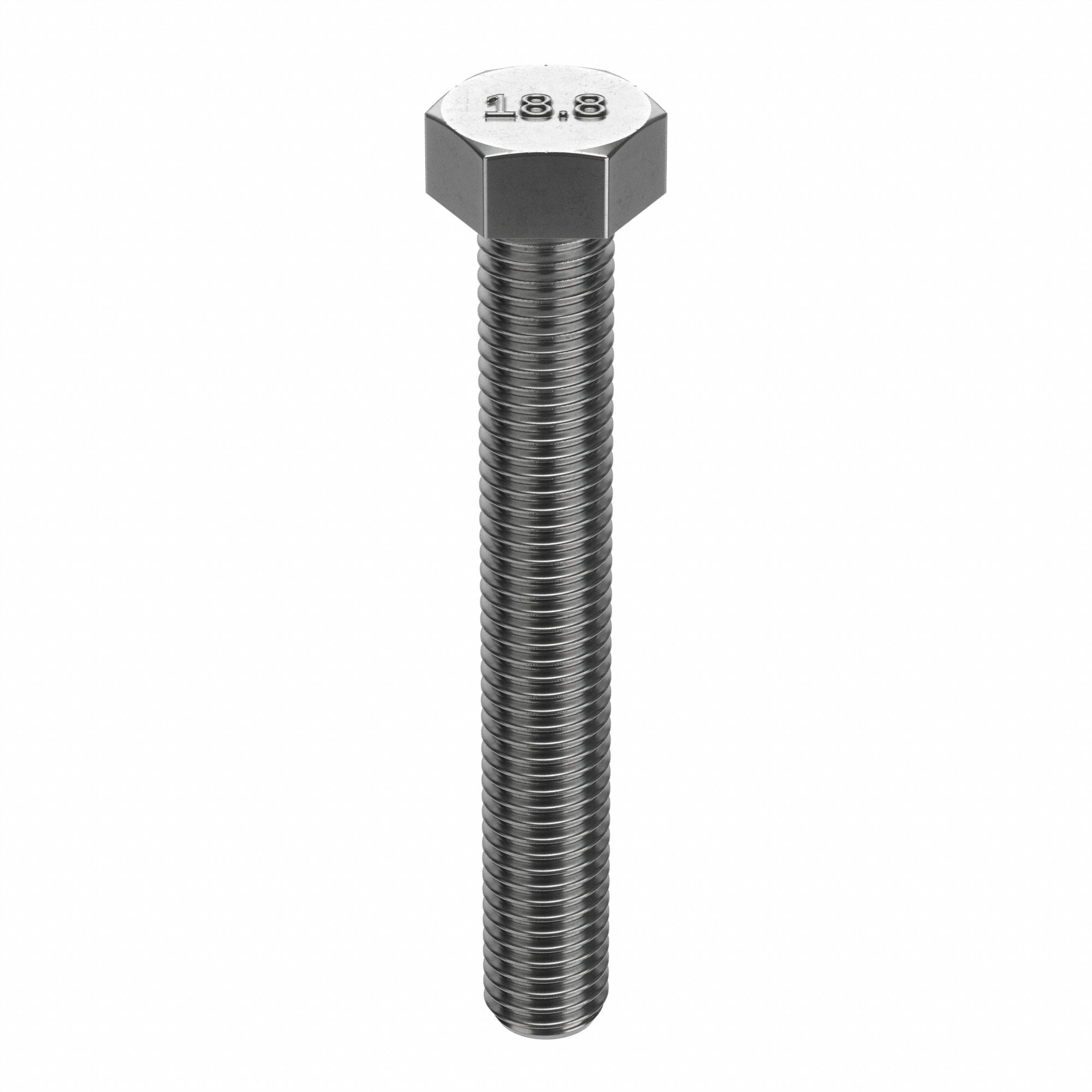 Hex Tap Bolt: Stainless Steel, A2, Plain, 1/2"-13, Coarse, 4 1/2 in lg, Globally Sourced, Inch, 5 PK