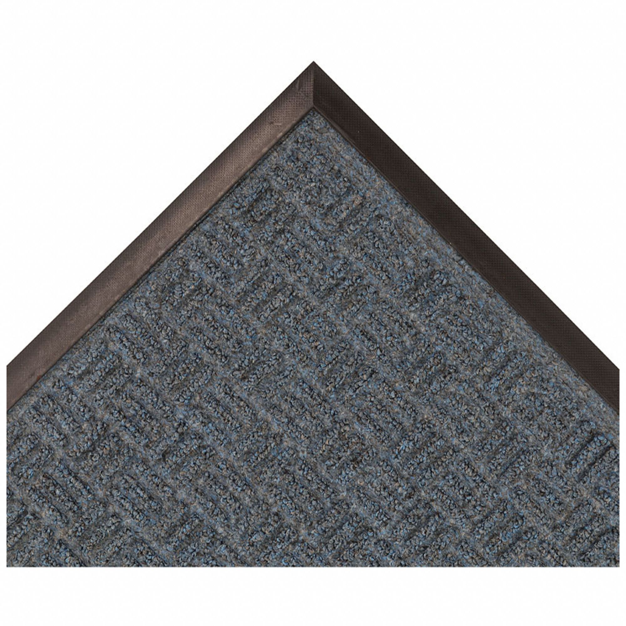 ENTRANCE MAT, PARQUET, OUTDOOR, HEAVY, 4 X 6 FT, ⅜ IN THICK, PP/RUBBER, BLUES