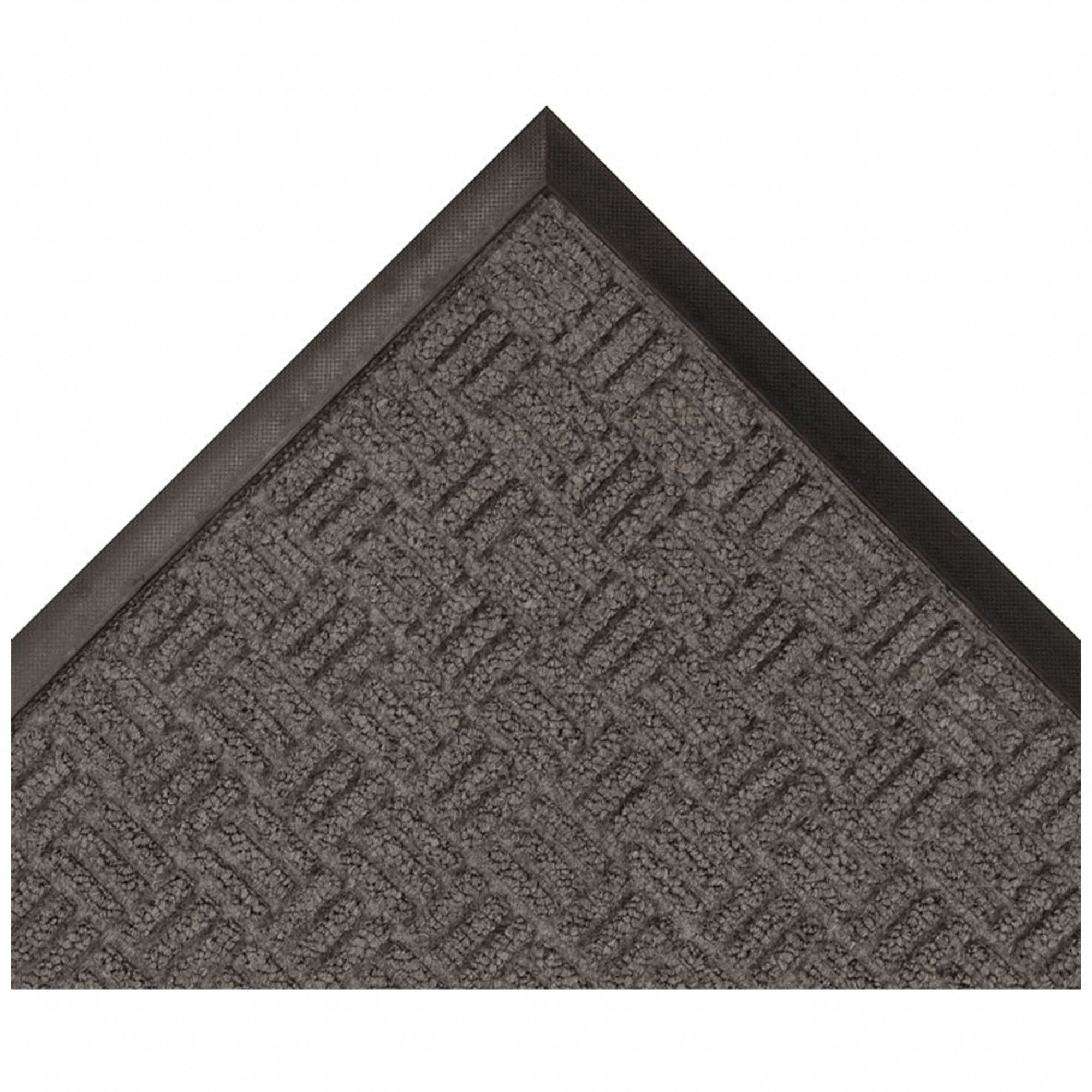 ENTRANCE MAT, PARQUET, OUTDOOR, HEAVY, 3 X 5 FT, ⅜ IN THICK, PP/RUBBER, GREY