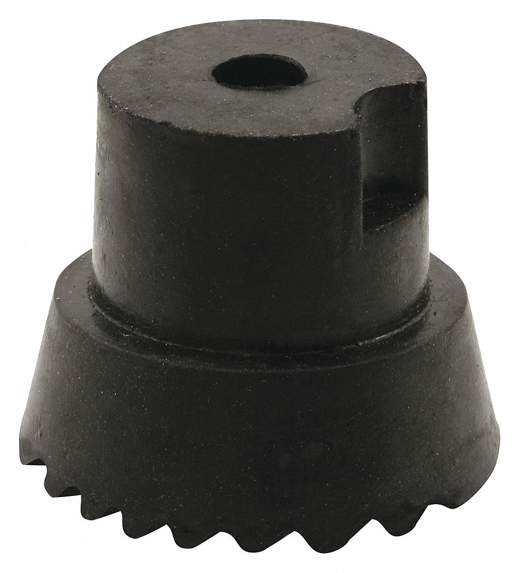 Dr Hldr Repl Tips Blk Rubber Scrs PK10