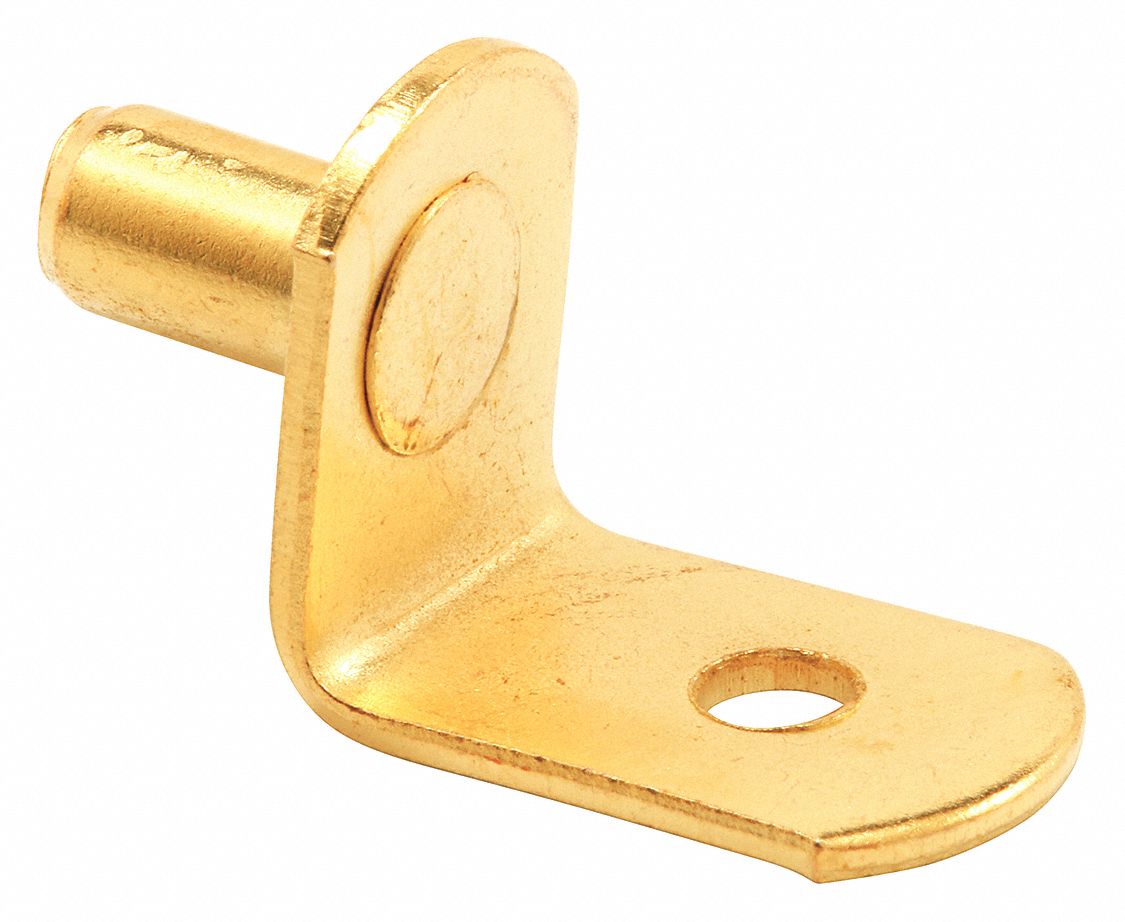 Shelf Support Pins,1/4",Brass,PK50, PK 50 Grainger