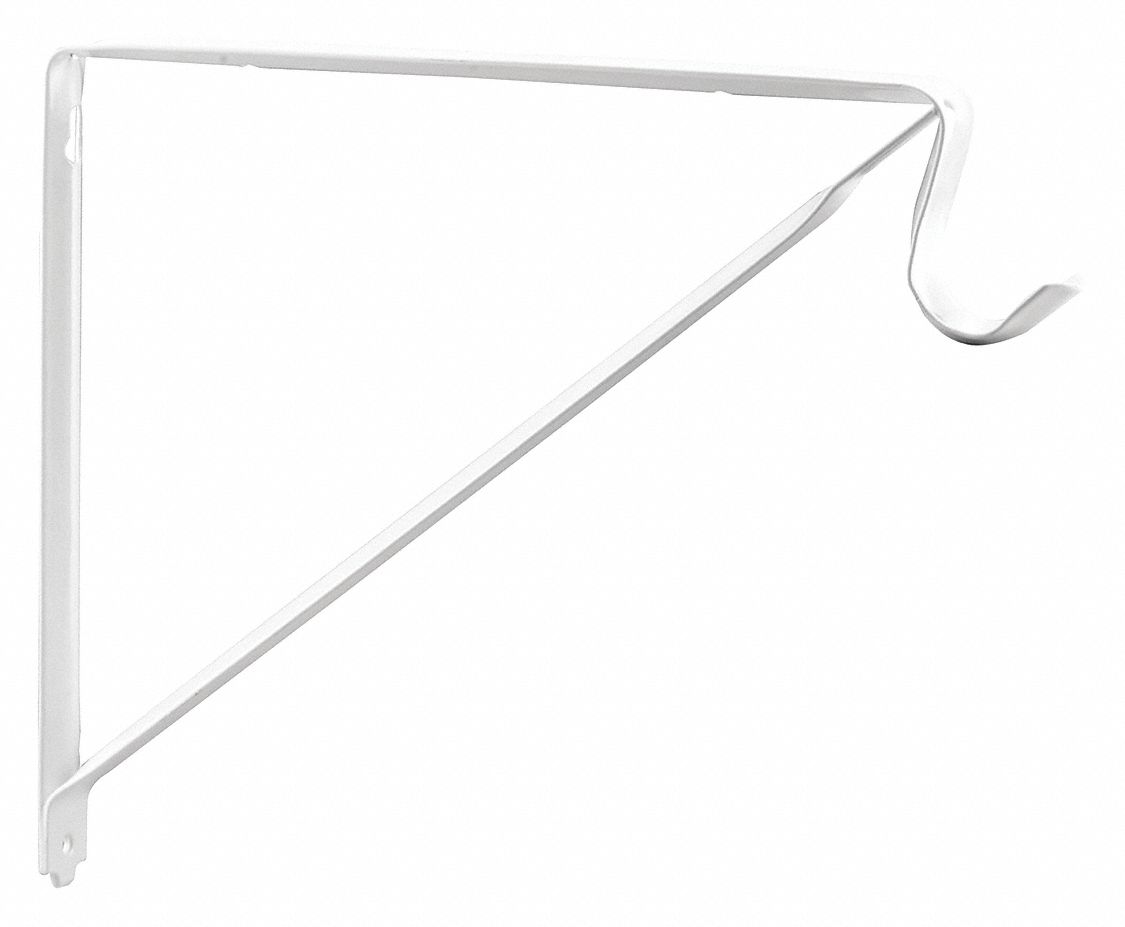 PRIMELINE, Closet Pole Shelf/Support Bracket 169W28MP7048 Grainger