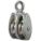 PULLEY BLOCK, FIXED, LIFTING/PULLING, ½ IN COMPATIBLE ROPE DIA, FIBROUS ROPE, FIXED EYE