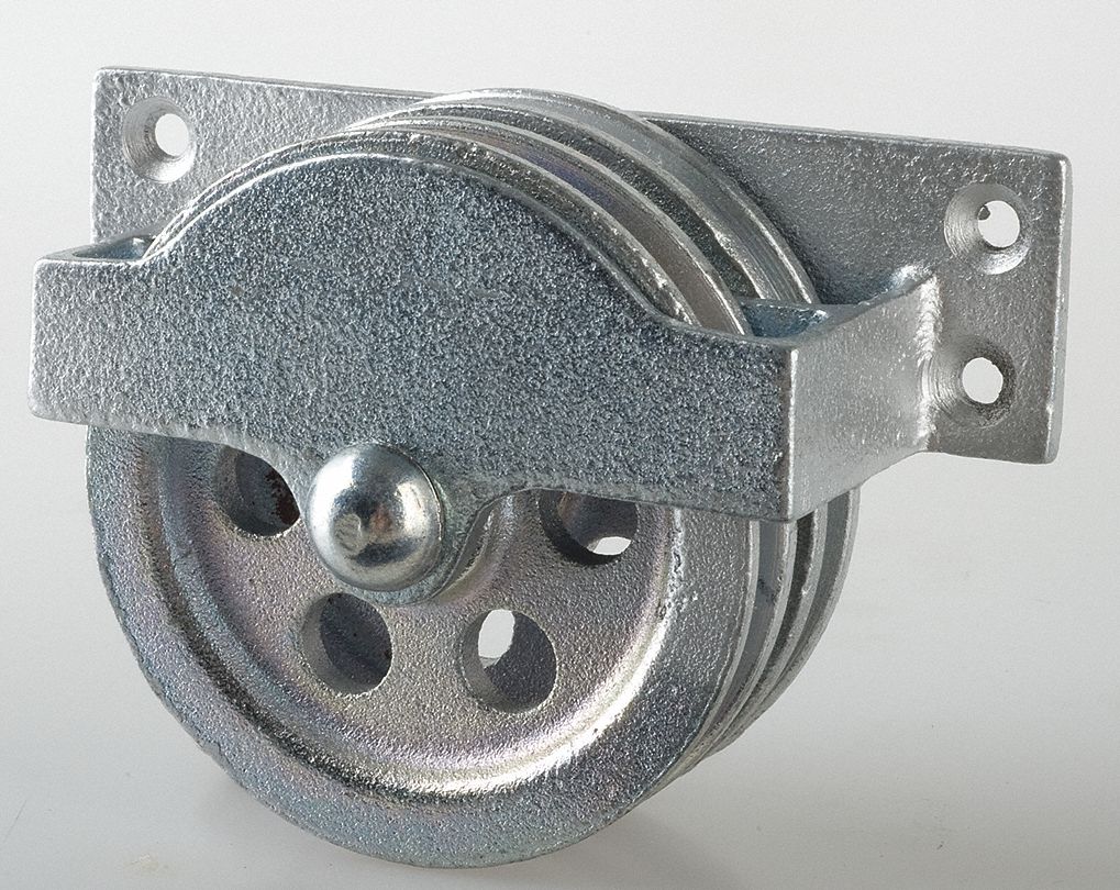 Double pulley clearance block