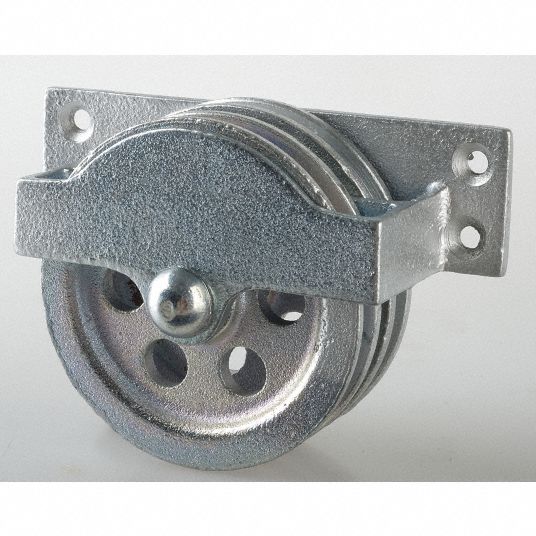 PEERLESS Pulley Block: Double Pulley Block, Fixed, Lifting/Pulling, 1/2 in  Compatible Rope Dia