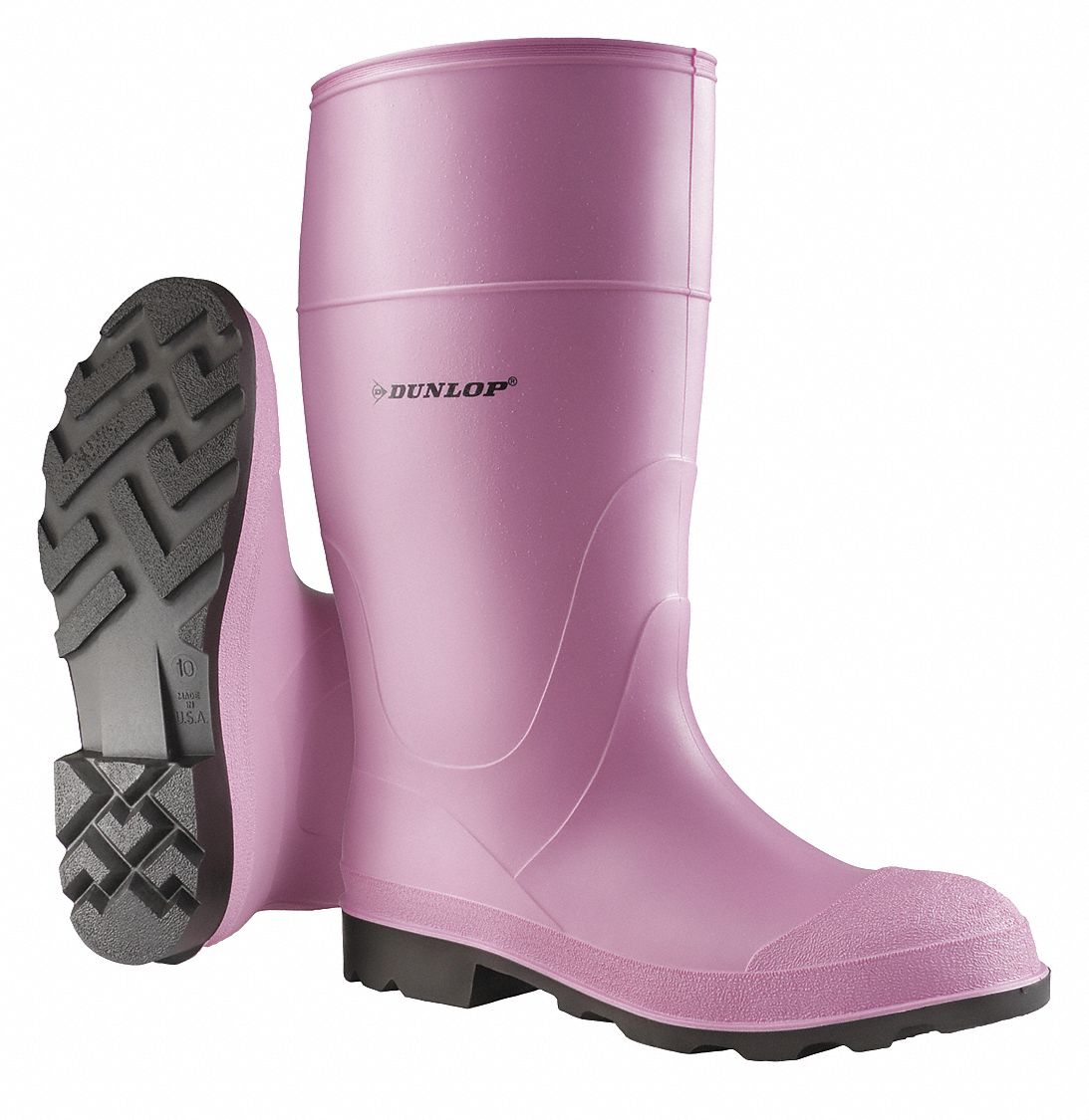 steel toe pink boots