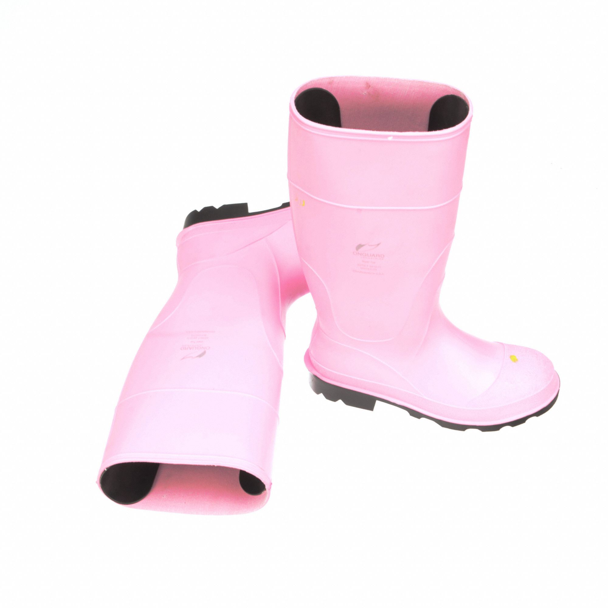 Pink steel toe hot sale rubber boots