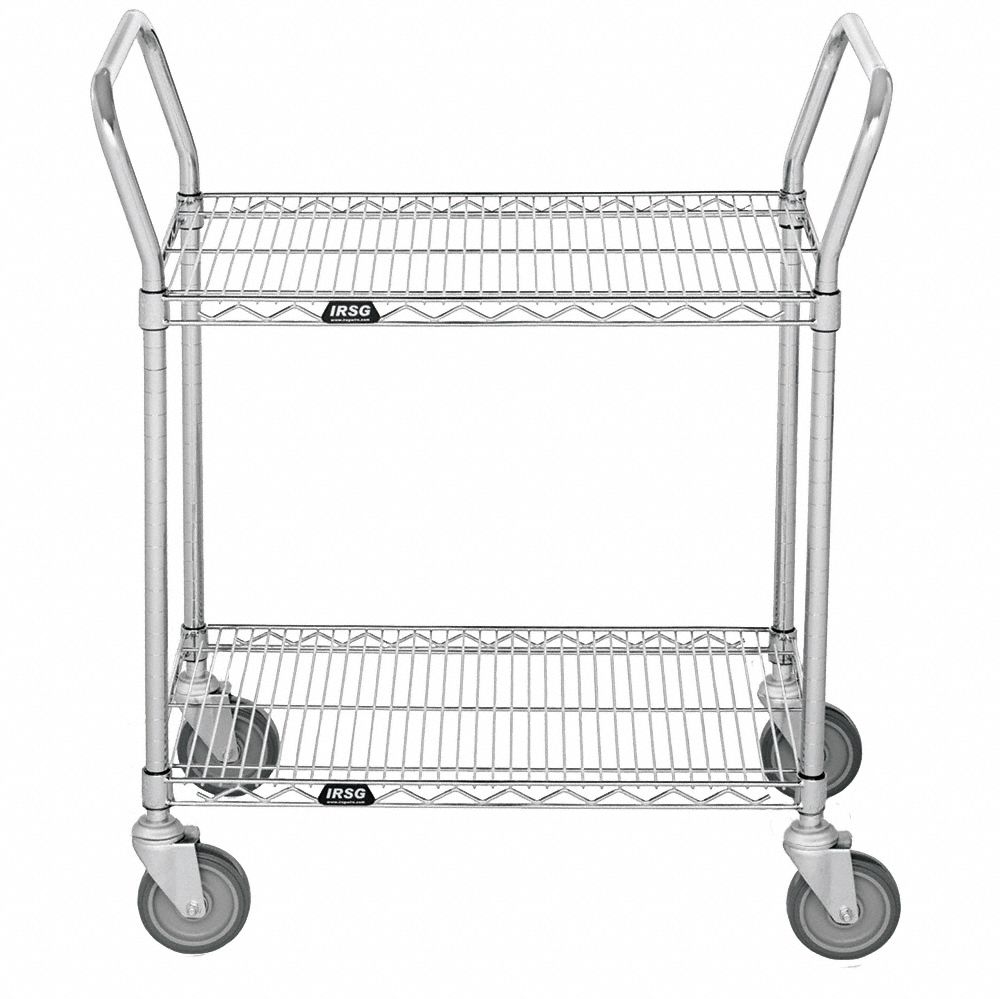 Utility Cart Cap 400 Lb 36x18 2 Shelves