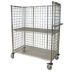 Single-Side-Access Wire Stock Carts with Adjustable-Height Wire Shelves