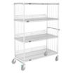 Dual-Side-Access Wire Stock Carts with Adjustable-Height Wire Shelves