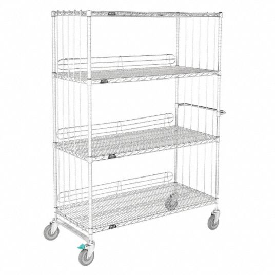Dual-Side-Access Wire Stock Cart with Adjustable-Height Wire