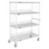 Dual-Side-Access Wire Stock Carts with Adjustable-Height Wire Shelves