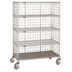 Single-Side-Access Wire Stock Carts with Adjustable-Height Solid & Wire Shelves