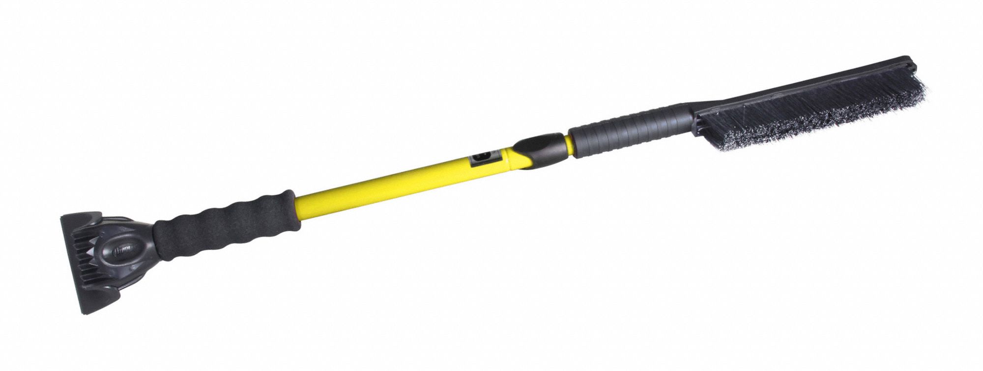 Snow Broom: Telescopic Handle, 8 1/2 in Brush Head Wd, 42 in Handle Lg